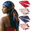 Versatile 90cm Retro Printed Imitation Silk Headscarf for Women - European and American Style
