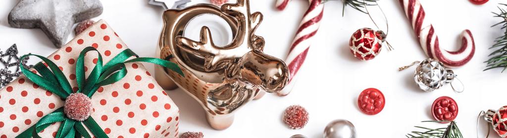 Christmas Tree Baubles, PRL, Plastic, Safe for Christmas Trees, White, Red, Set