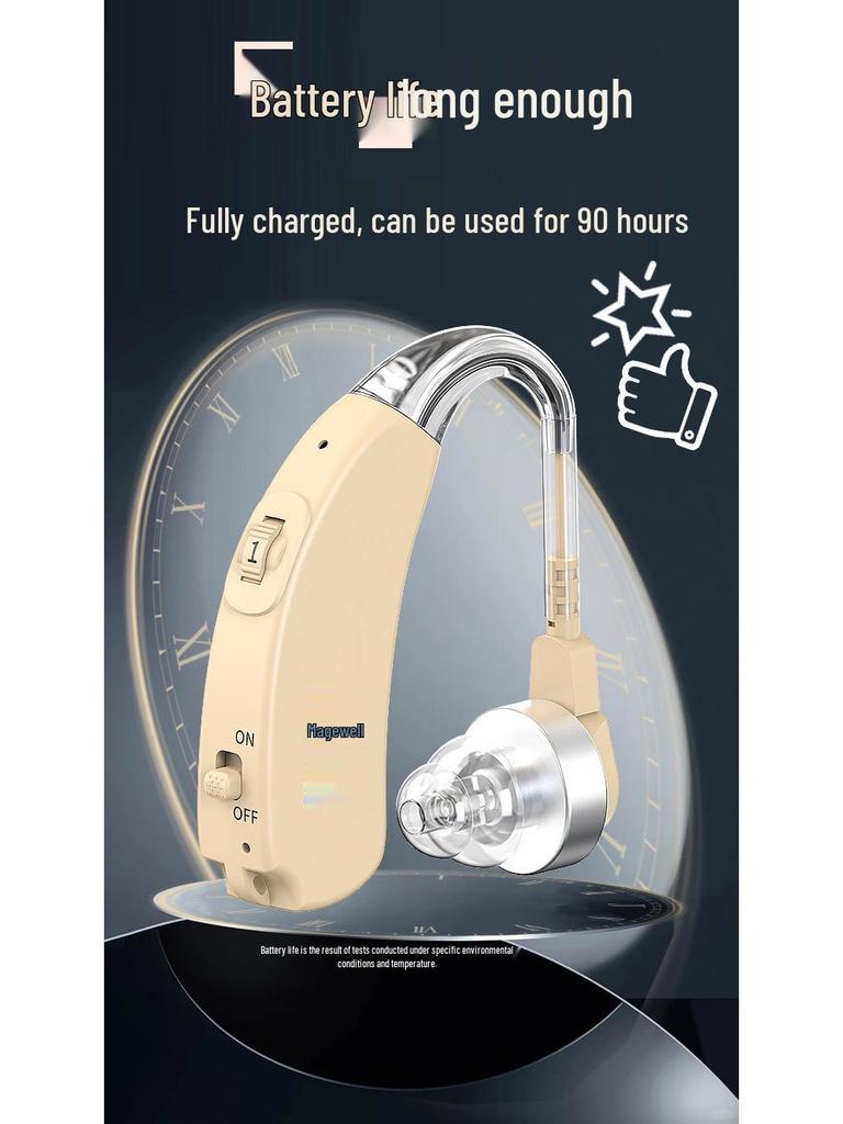 Smart Noise-Canceling Rechargeable Hearing Aid for Seniors