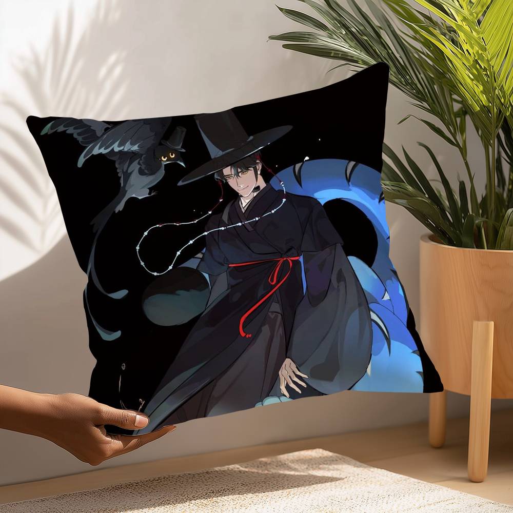 K-kpop D-Demon H-Hunters Pillow Case Plush Fabric Soft  Pillowcase Double Sided Print Cushion Cover Household Gifts