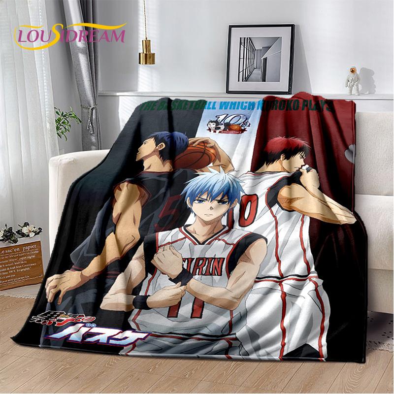 Cartoon Kuroko's Basketball Anime Blanket,Soft Throw Blanket for Home Bedroom Bed Sofa Picnic Travel Office Cover Blanket Kids
