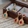 Crystal Jewelry Sets Water Drop Necklace Earring for Woman Wedding Jewelry Accessory Valentine Gifts