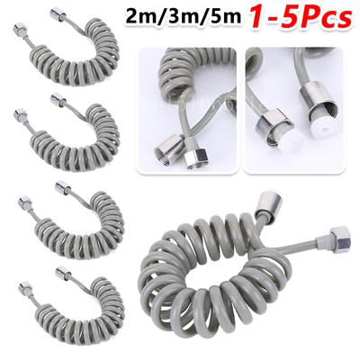Manguera Tubo Flexible Suave Larga de Resorte para Alcachofa de Ducha Inodoro Bidé Shattaff Rociador Mangueras Tipo Cable Telefónico Accesorios de Baño