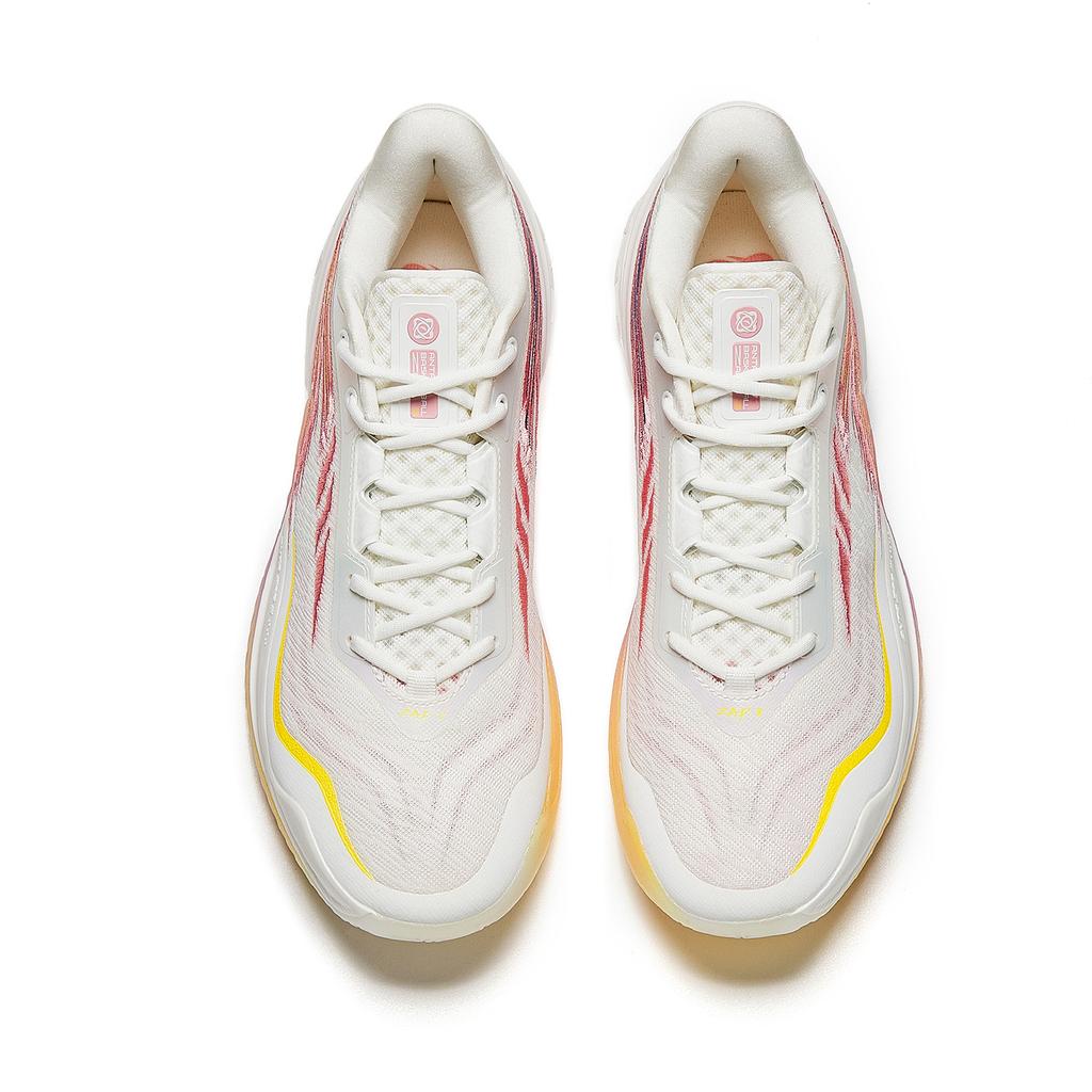 Anta Low Top Basketball Shoes Men's White Pink Yellow 912611110-1