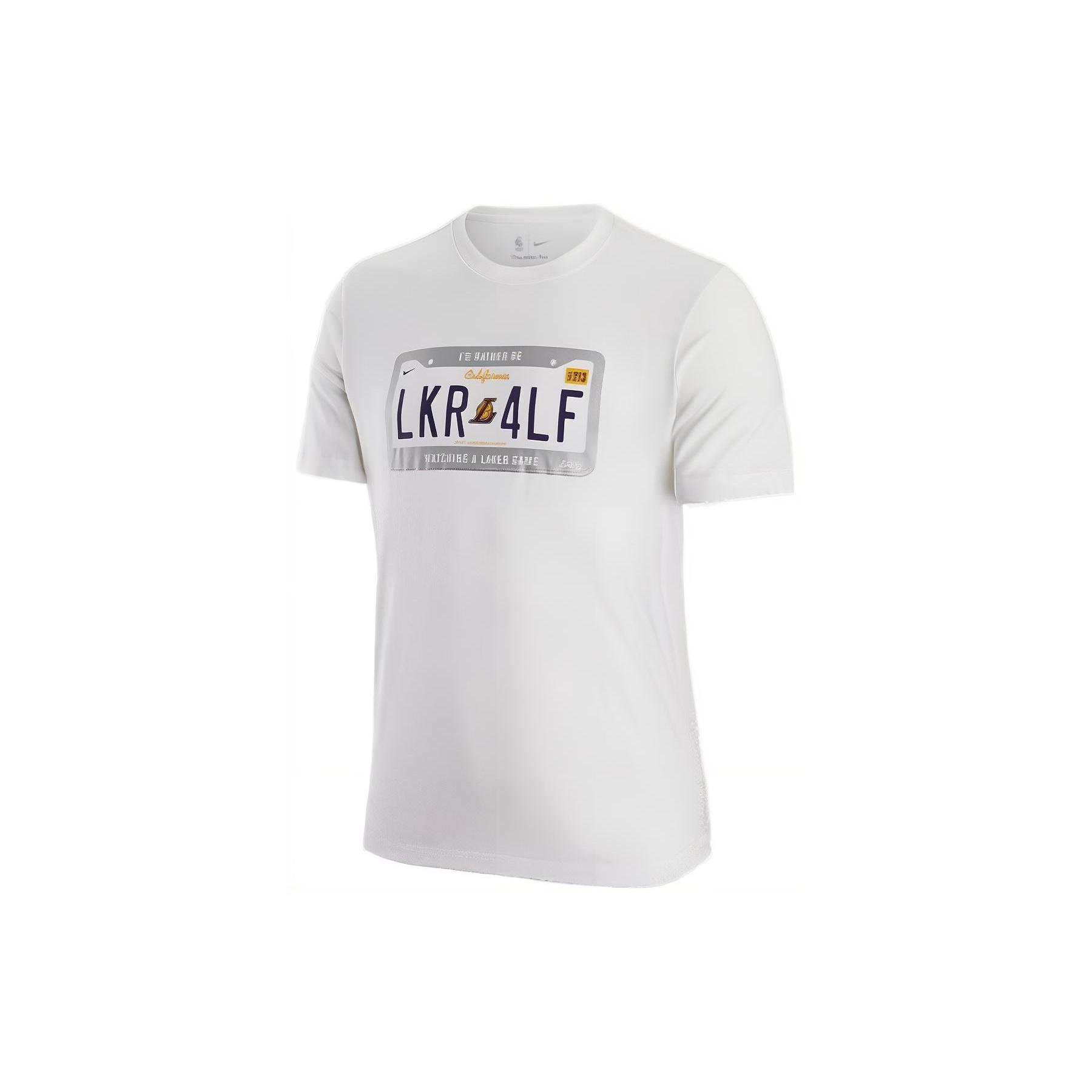 Nike Front Logo Short Sleeves Tee  White Lakers License  Men s DR6569-100 L