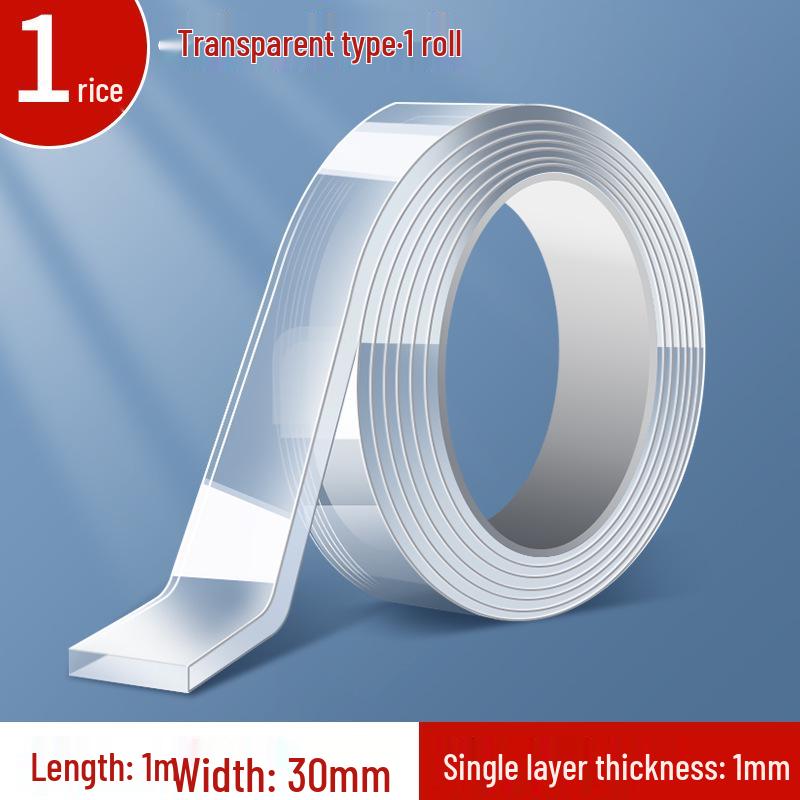 Yikanami Washable Double-Sided Tape: Transparent, Traceless, High Temp Resistant, Strong Adhesion