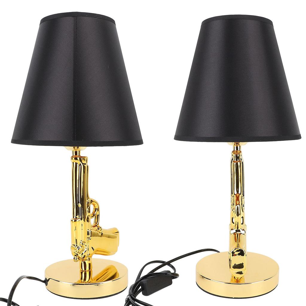 Modern Table Lamp, Unique Shape Design LED Reading Lamp with Button , for Bedroom, Living Room and Decor