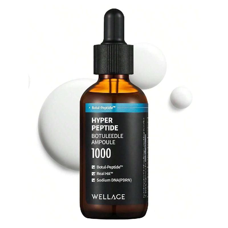 

WELLAGE Hyper Peptide Botuleedle Ampoule 50ml , Korean Anti-Aging Serum With Infused Peptide, High Purity Of Hyaluronic Acid, PDRN, Panthenol,