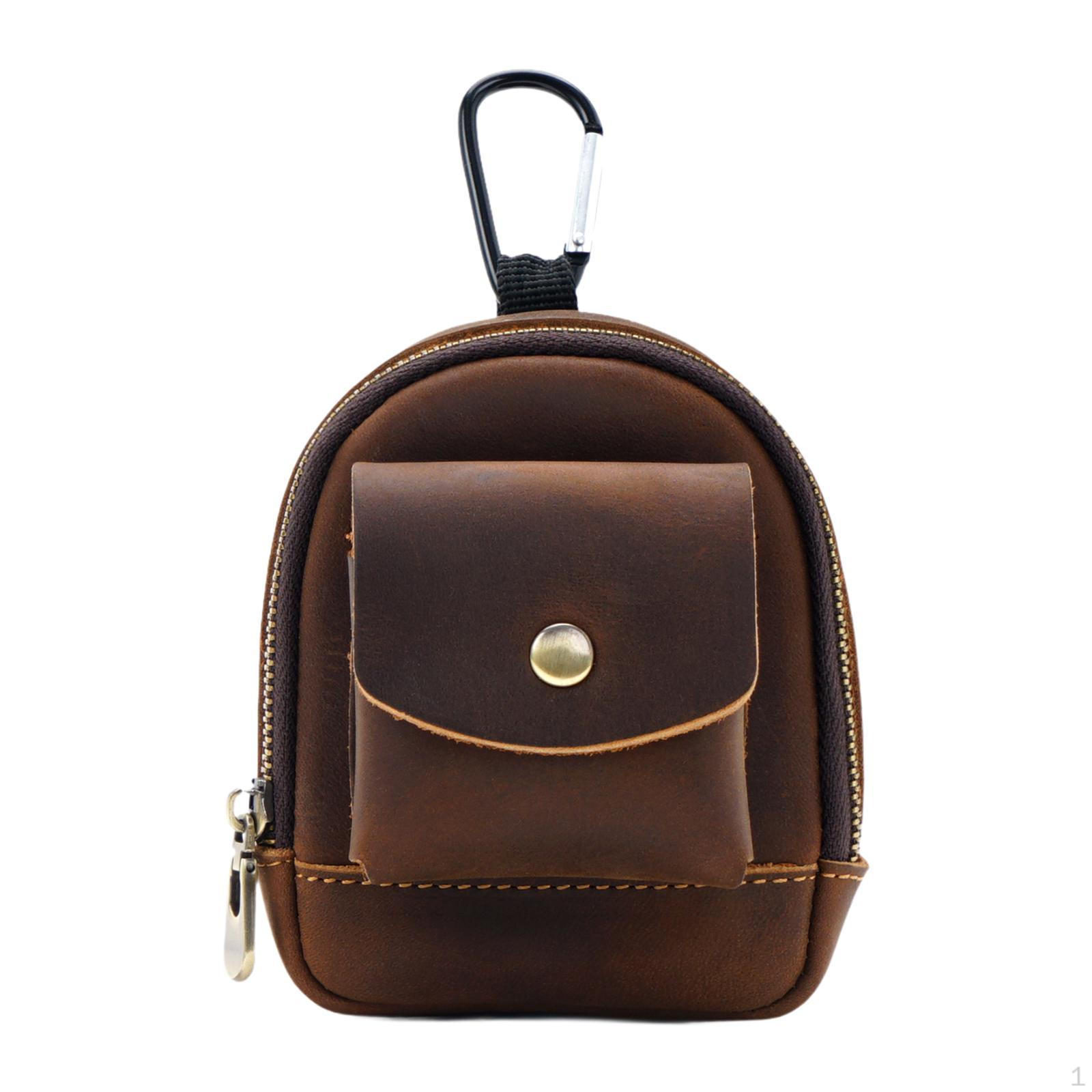 

Шкіряний гаманець для ключів, сумка для навушників, зберігання кредитних карток, помада кавовий