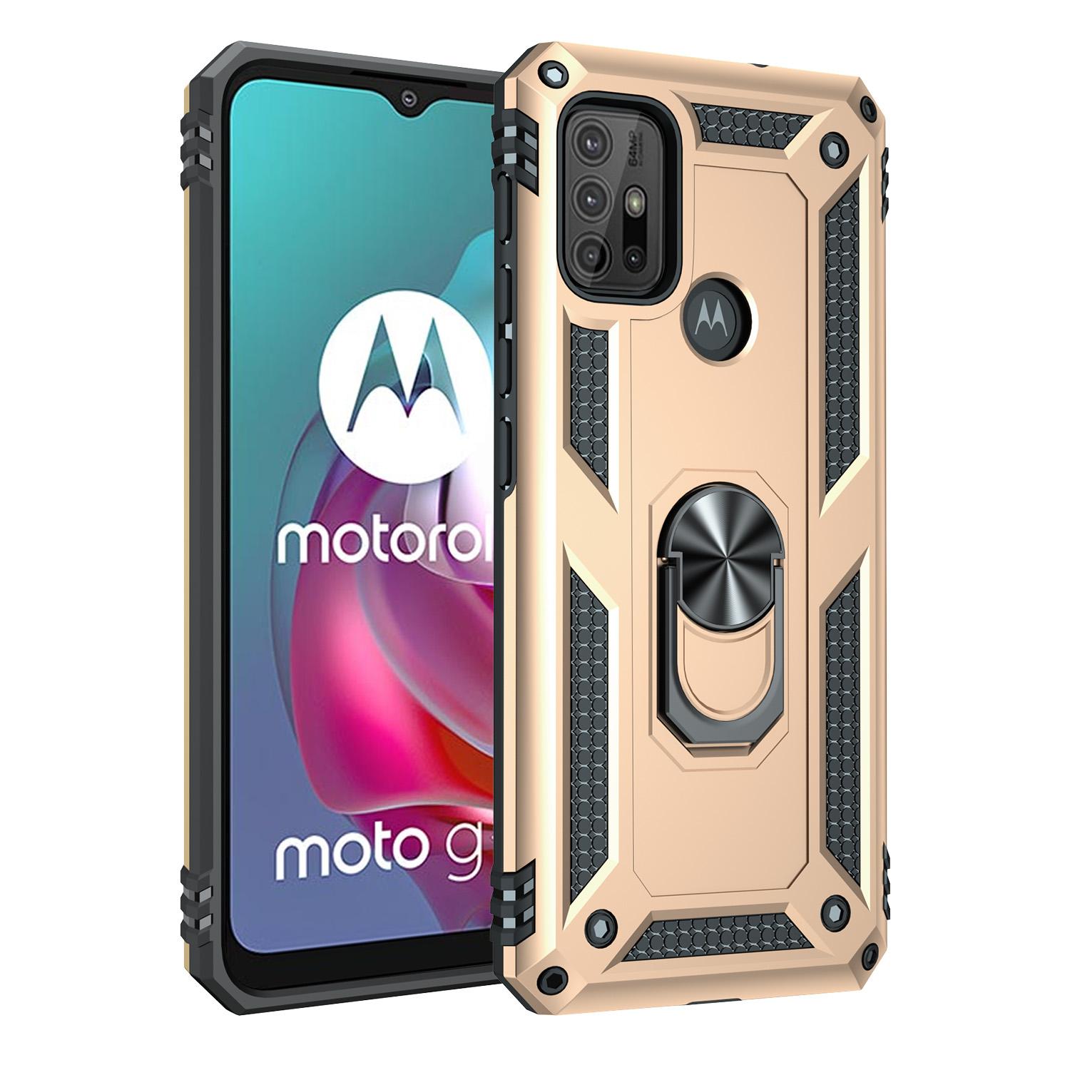 

Для Motorola Moto G10 G20 G30 G50 5G G60 G60S G100 G200 G40 Fusion Case Magnetic Ring Armor для Moto G31 G41 G51 G71 G22 G52 For Moto G50 5G золотий