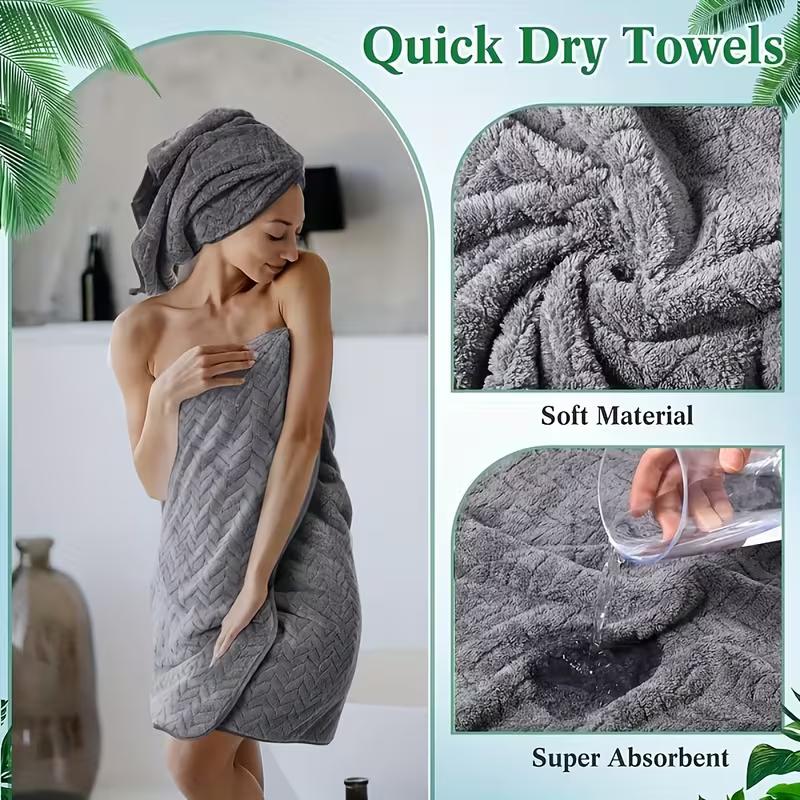 Wheat Ear Bath Towels, Soft, Quick-Drying Towel, Durable, Unscented Coral Fleece Bath Towels Suitable for Spa, Gym, and Home Use.