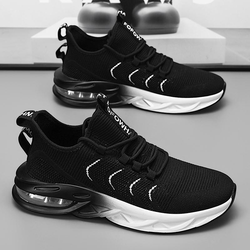 

YRZL Мужские спортивные кроссовки для бега Легкие Дышащие Удобные Кроссовки Нескользящая Обувь для Ходьбы Спортивная Обувь 43 чёрный