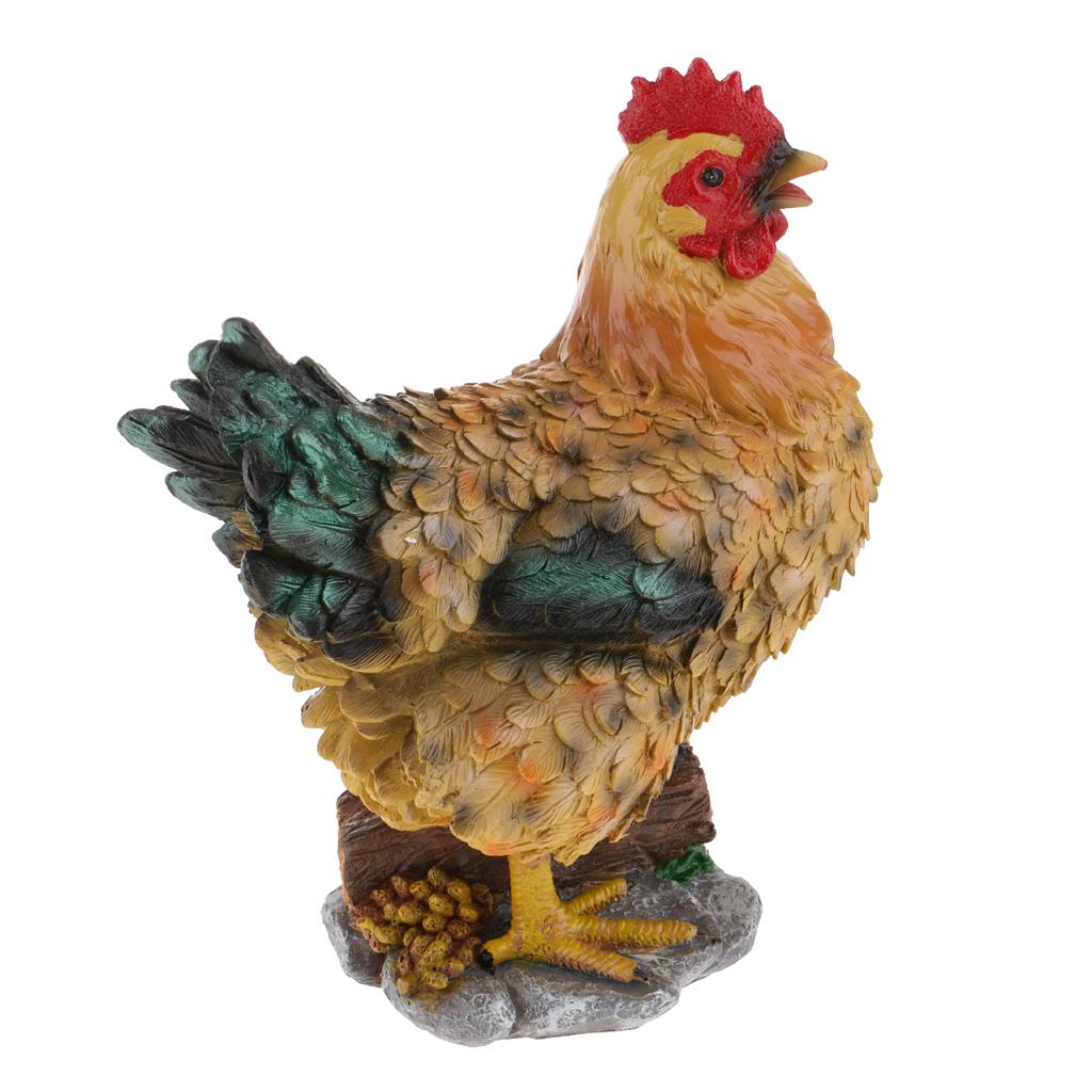 Vivid Artificial Chick Resin Animal Statue Decorative Bird Ornament for Garden Yard Backdrop and Home Decoration