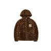 MLB Vintage Floral Plush Logo Jacket Unisex Jackets Brown 3AJPF1816-50BRS