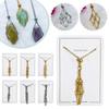 DIY Crystal Cage Necklace Stone Storage Rhinestone Holder Necklace Stainless Steel Necklace  Gifts