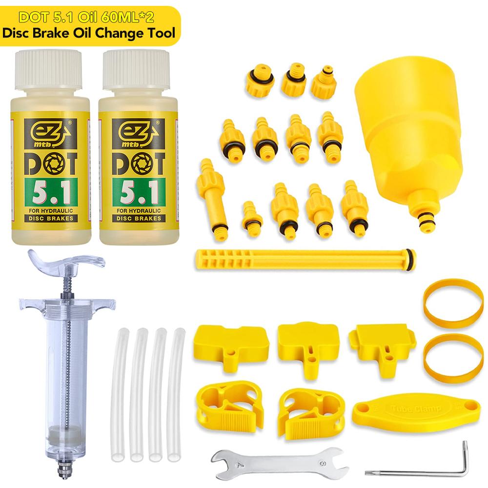 Bicycle Brake Oil Bleed Kit Tools 60ML Brake Mineral Oil Bike Brake Repair Tool For Shimano Hydraulic Disc Brake Bleeding Tool