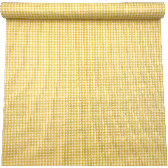 Yifely Yellow & White Checkered Plaid Furniture Paper Self-Adhesive Shelf Liner Base Cabinet Decor 17.7 Inch by 9.8 Feet