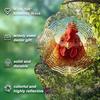 Kaijit - 1pc Sunrise Rooster Pattern 2D Mandala Wind Chime - Rotating Art Decoration for Garden, Patio And Home Decorhere