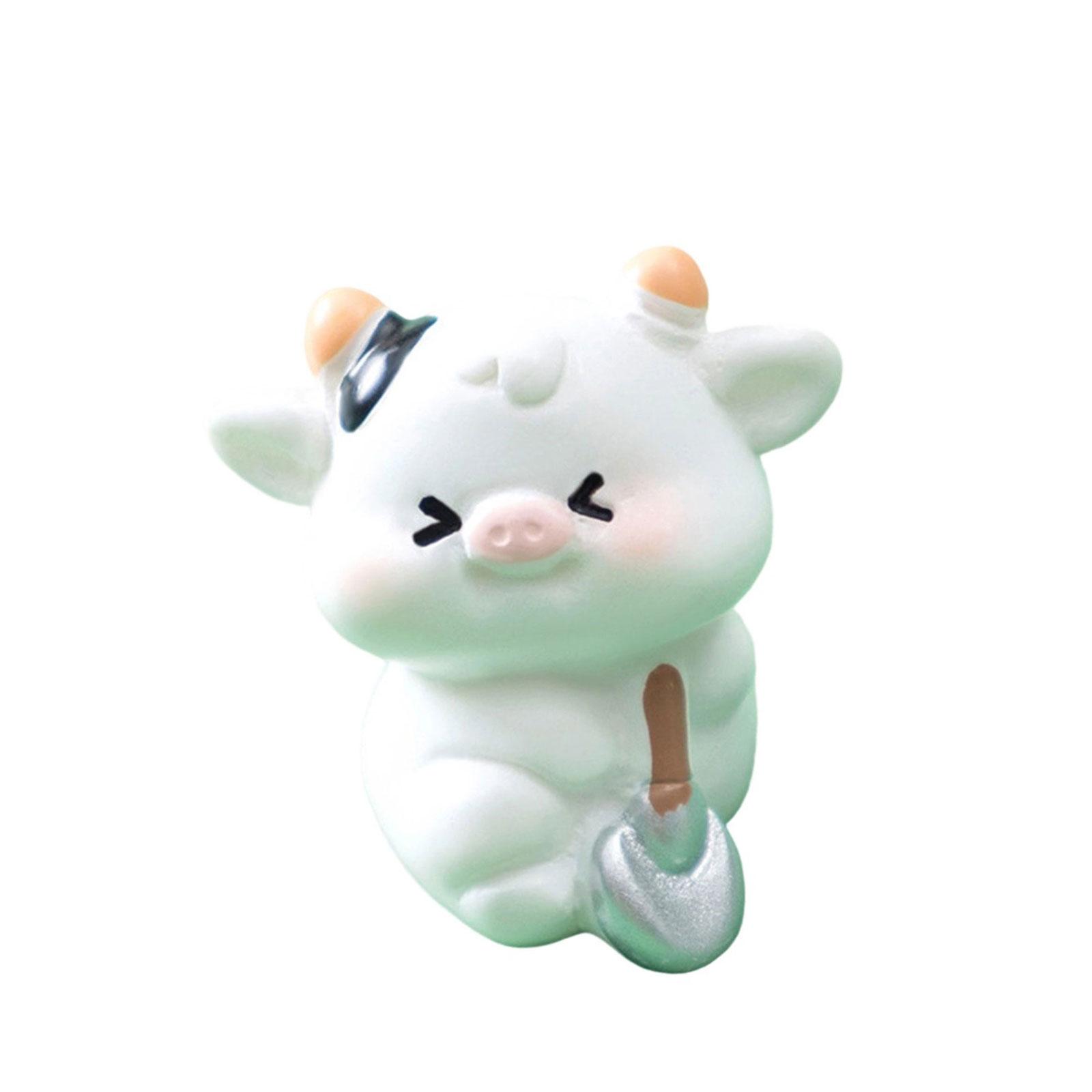 

Мультяшная фигурка коровы Мини Миниатюры Животное Сад Террариум Смола Украшения Колышки Ремесло Ландшафтный Дизайн Скульптура 1