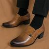 New British Designer Black Brown Pointed Cuban Shoes for Men Formal Wedding Prom Dress Homecoming Pageant  Zapatillas Hombre