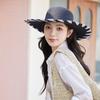 Summer Big Eaves Sunshade Straw Hat Korean Version Face Covering Seaside Vacation Sun Hat Foldable Temperament Spring and Summer Sunscreen Hat Women