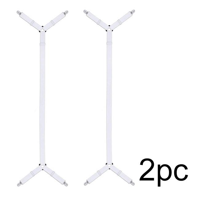 2 PCS Sheet Fastener Fixing Straps, Adjustable Cross Elastic Straps, Flat Fit Sheet Clips for Mattress Cushions Sofa Cushions