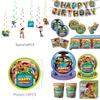 Conjunto de Artigos de Festa Toy Story Com Pratos de Papel e Faixa Para Celebração de Aniversário de Crianças