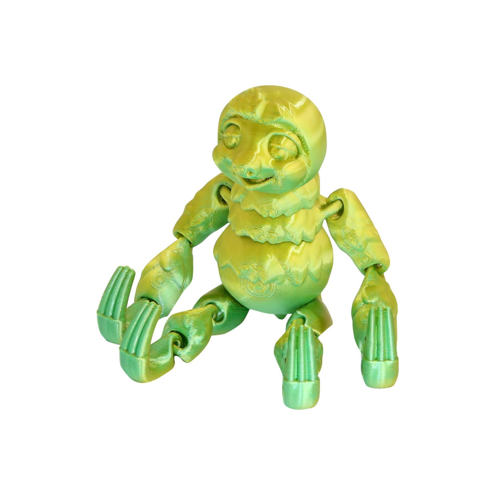 

3D-друкована рухома іграшка-лінивець із рухомими суглобами, прикраса 3D-друкованої іграшки-лінивця, зняття стресу, рухлива іграшка-лінивець One Size