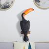 Toucan Resin Hanging Ornament - Decorative Animal Accent for Home, Garden, Wall, or Balcony