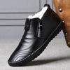 Fashion Men Boots High Quality Split Leather Ankle Snow Boots Shoes Warm Fur Plush Winter Shoes Botas Hombre