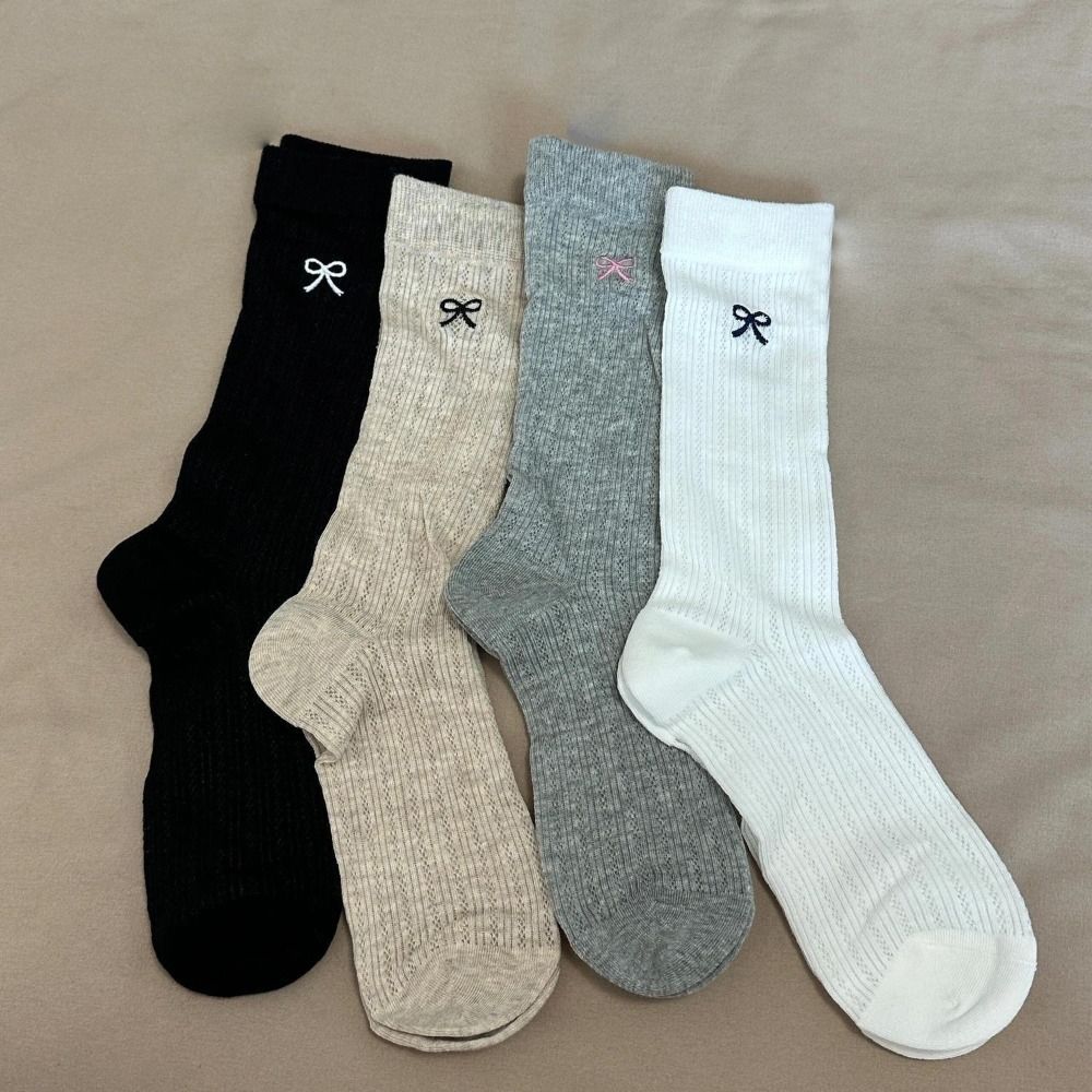 Solid Color Long Socks Spring Summer Sweet Stockings New Cotton Socks