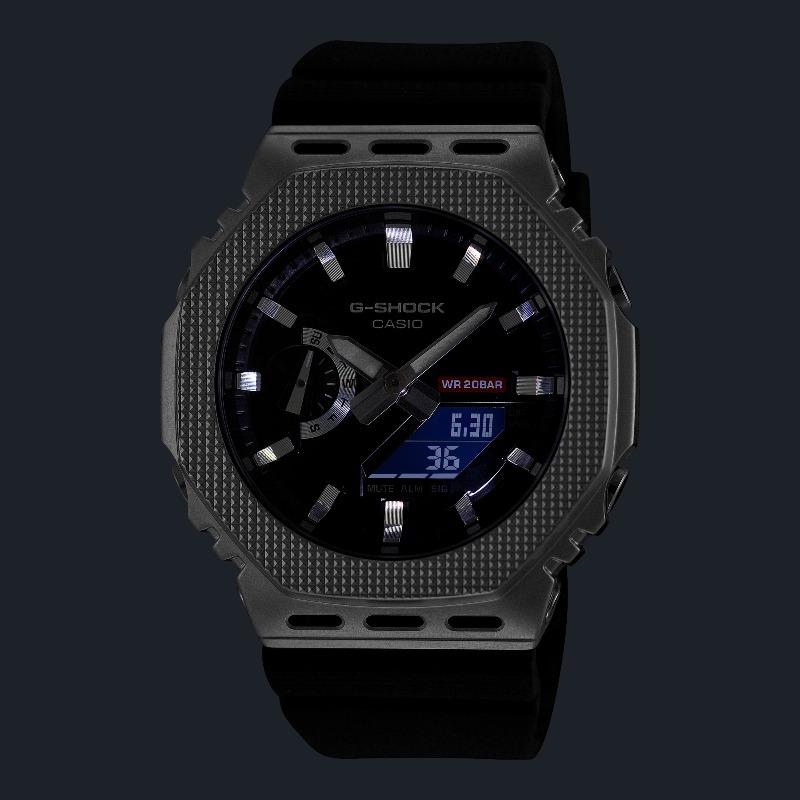 Casio G-SHOCK Men's Stainless Steel 200M Water Resistant Analog Shock Resistant Quartz Watch GM-2100BM-1A