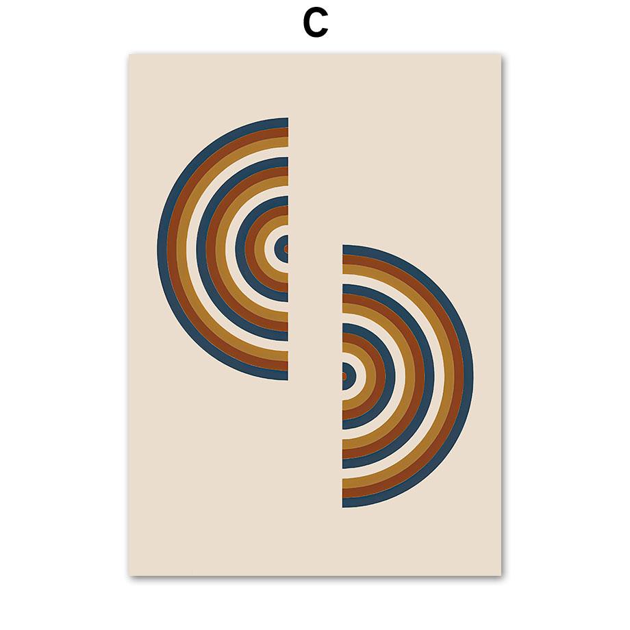 Boho Abstract Geometric Shapes Minimal Wall Art Canvas Painting Mid Century Nordic Posters And Print Living Room Home Decoration