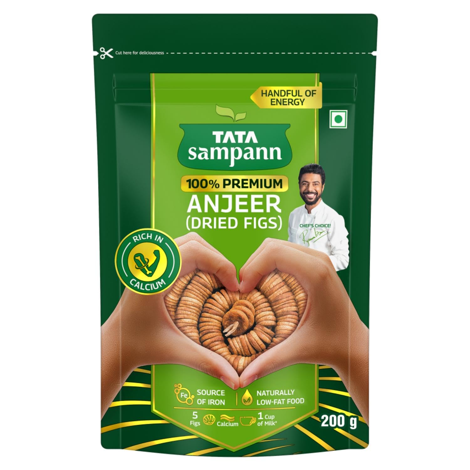 

Tata Sampann Premium Anjeer Dried Figs 200g Pack Rich in Calcium Fibre and Iron Naturally Low Fat Healthy Snack