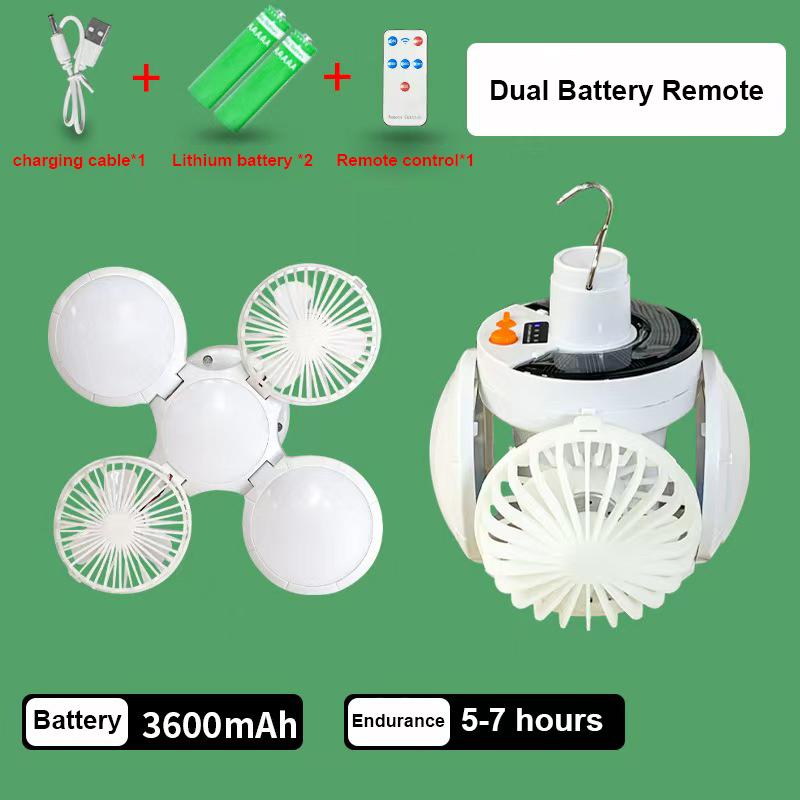 Rechargeable Light Camping Light Fans Lamp Multi-functional Portable Outdoor Portable Lamp Night Emergency Tent Light With Hook