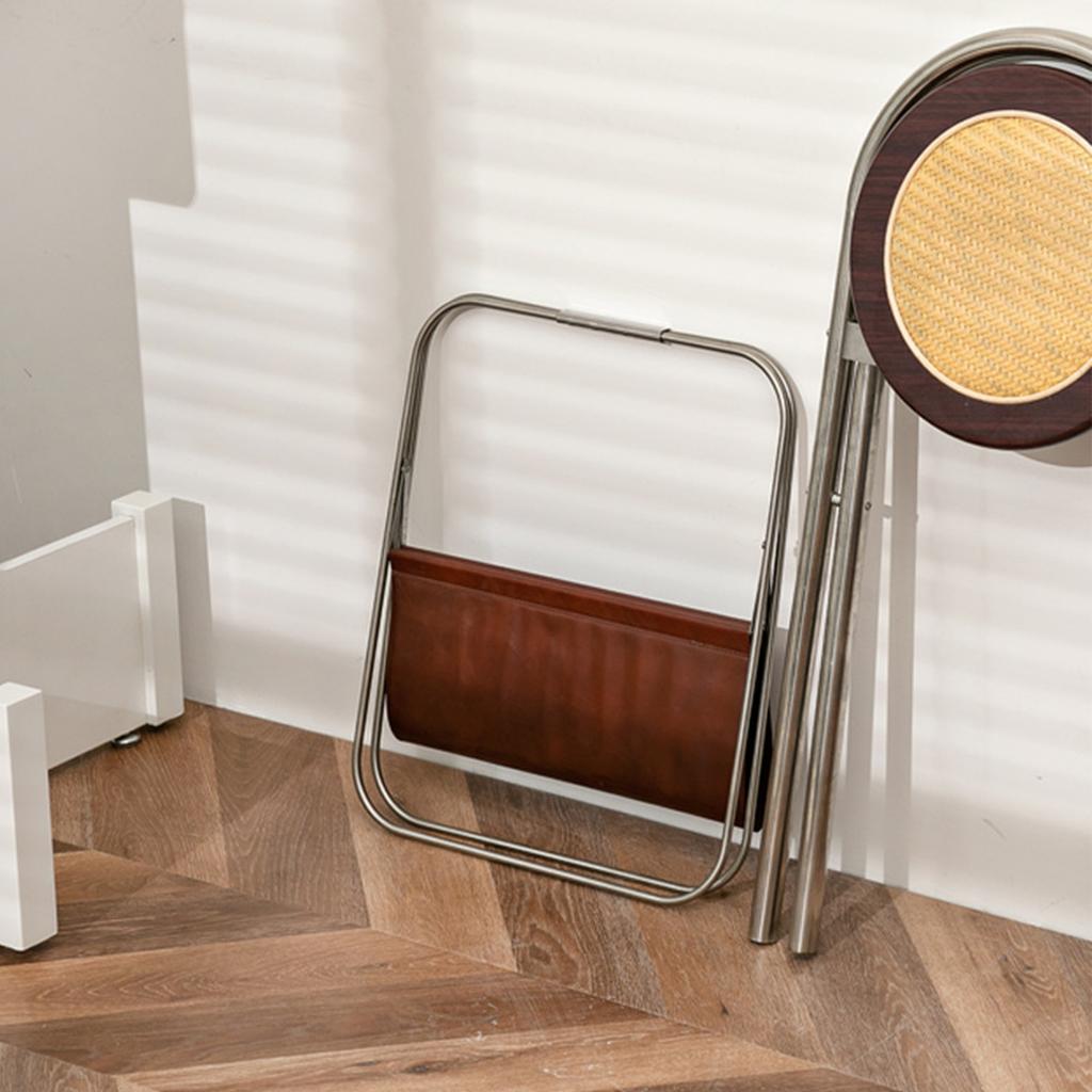 Zeitschriftenständer Edelstahl Leder Stabil Tragfähig Elegant Bodenstehend Buch Zeitung