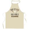Planetee Tablier Tout Est Bon Dans La Cuisine De SOLANGE | Cadeau Original Prénom Pour Cuisinière | Vêtement Blouse Protection