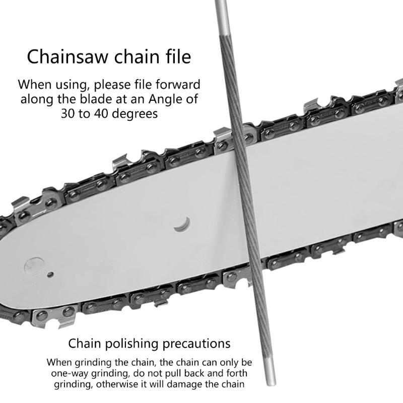 3pc/Set Durability Metal Chainsaw Chain Sharpener 4/4.8/5.5mm Round File,for 3/8" Saw Chain Maintenance Garden Hand Tool