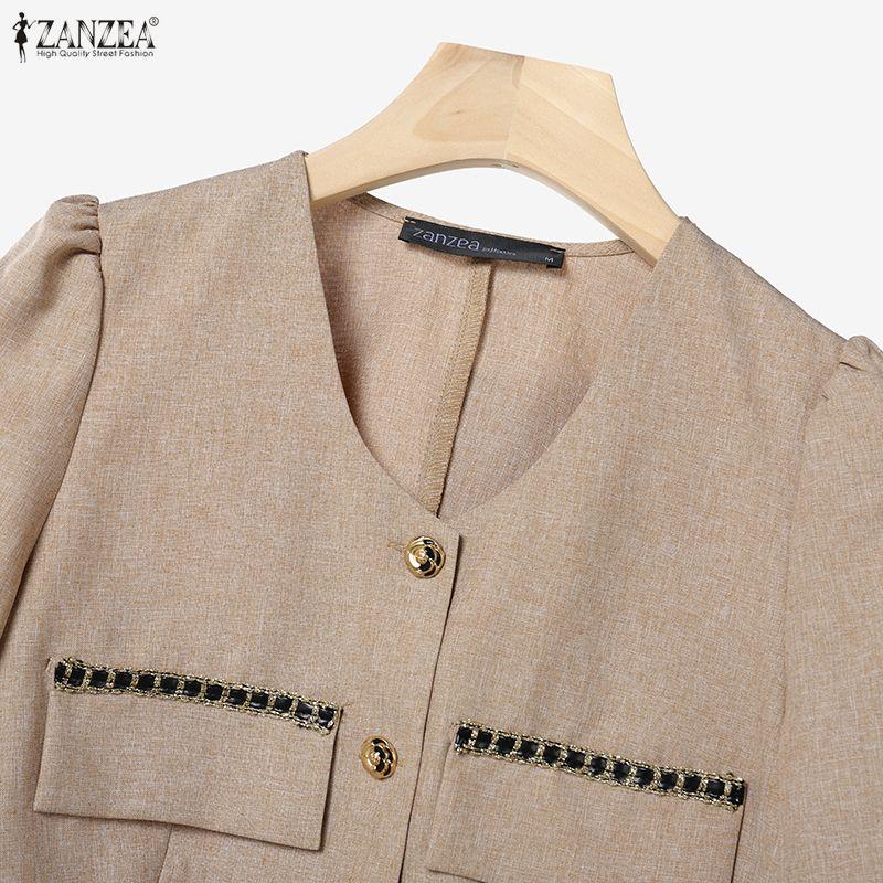 ZANZEA Women Short Sleeve Blouse and Long Skirts Casual Two Piece Suit Sets