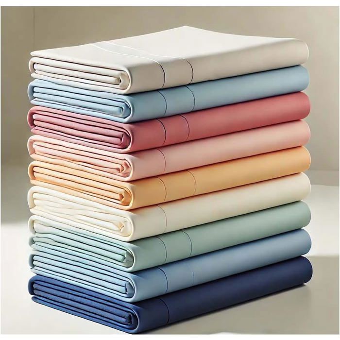 Draps Housses - lot de 6 - 100% Coton - 160x200cm - Bonnet 25cm - Multicolore - Doux et Confortable