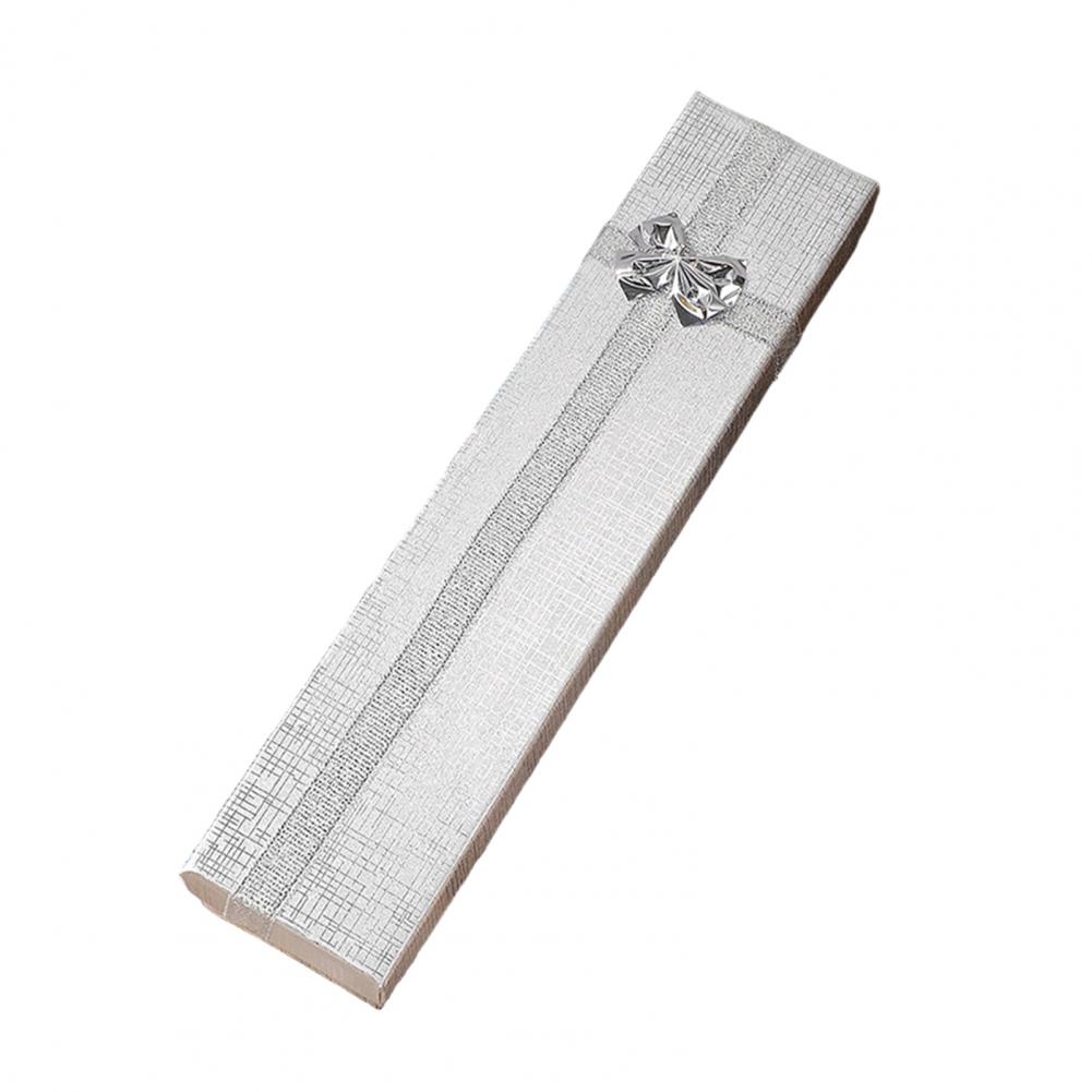 Obdélníková šperkovnice s víkem mašlí Den svatého Valentýna Družička Svatba Narozeniny Dárková krabička Krabička na balení náhrdelníku náramku