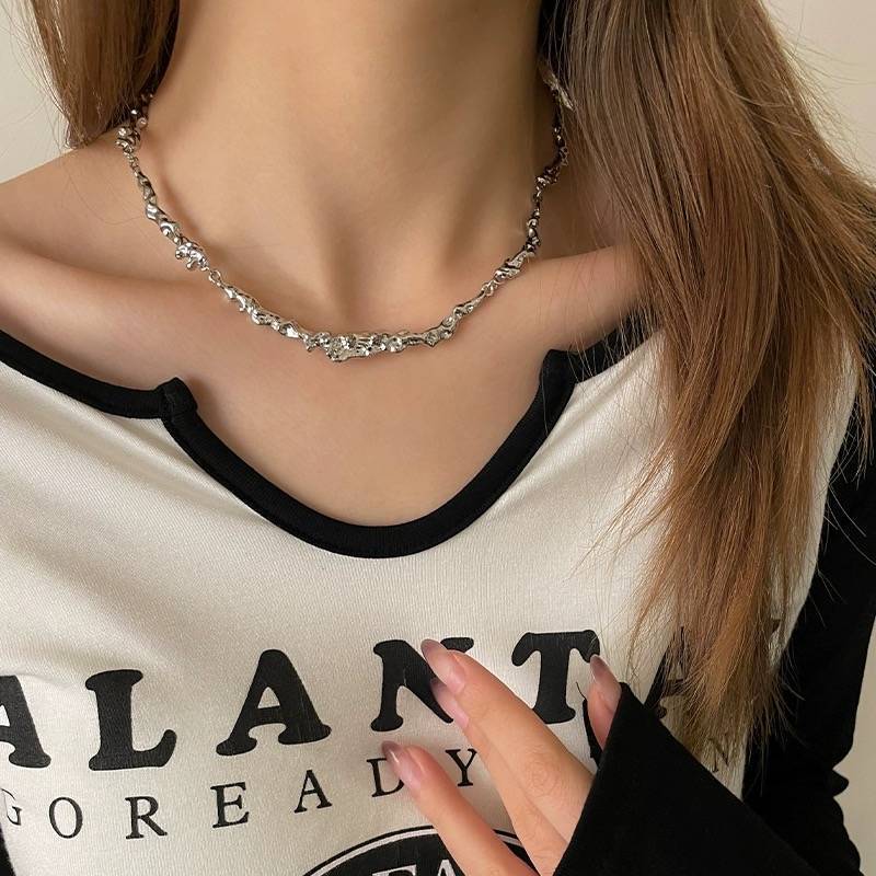 

Fashion Necklace, Irregular Necklace, Women s Necklace Gift One Size срібний