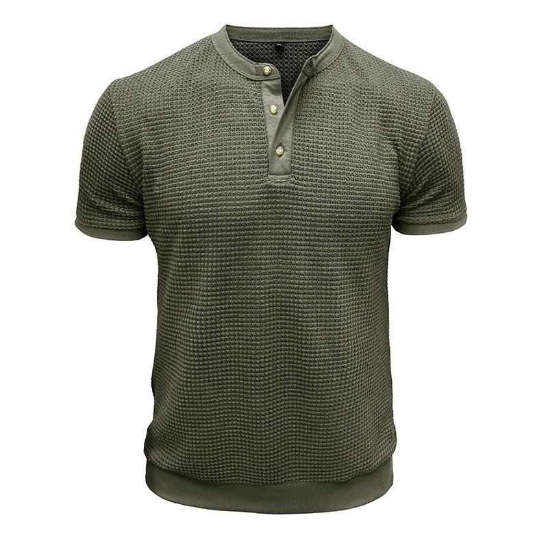 Camisetas Henley de manga corta para hombre, camisetas de verano con botones, camisetas básicas informales, camisetas lisas, camisetas suaves y cómodas, camisetas clásicas de corte deportivo para hombre