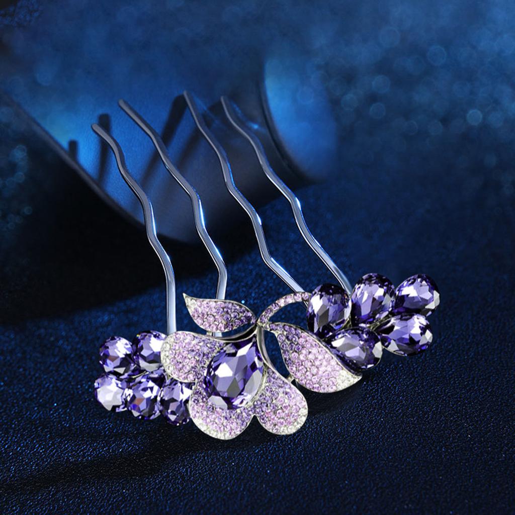 Daily Hair Jewelry for Women Girls Long Hair Holder Bling Rhinestone Hair Combs Crystal Hairpins Bride Wedding Hair Clips