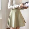 Women's Knitted Midi Skirt Autumn and Winter Yarn High Waist A-line Skirt Pleated Skirt