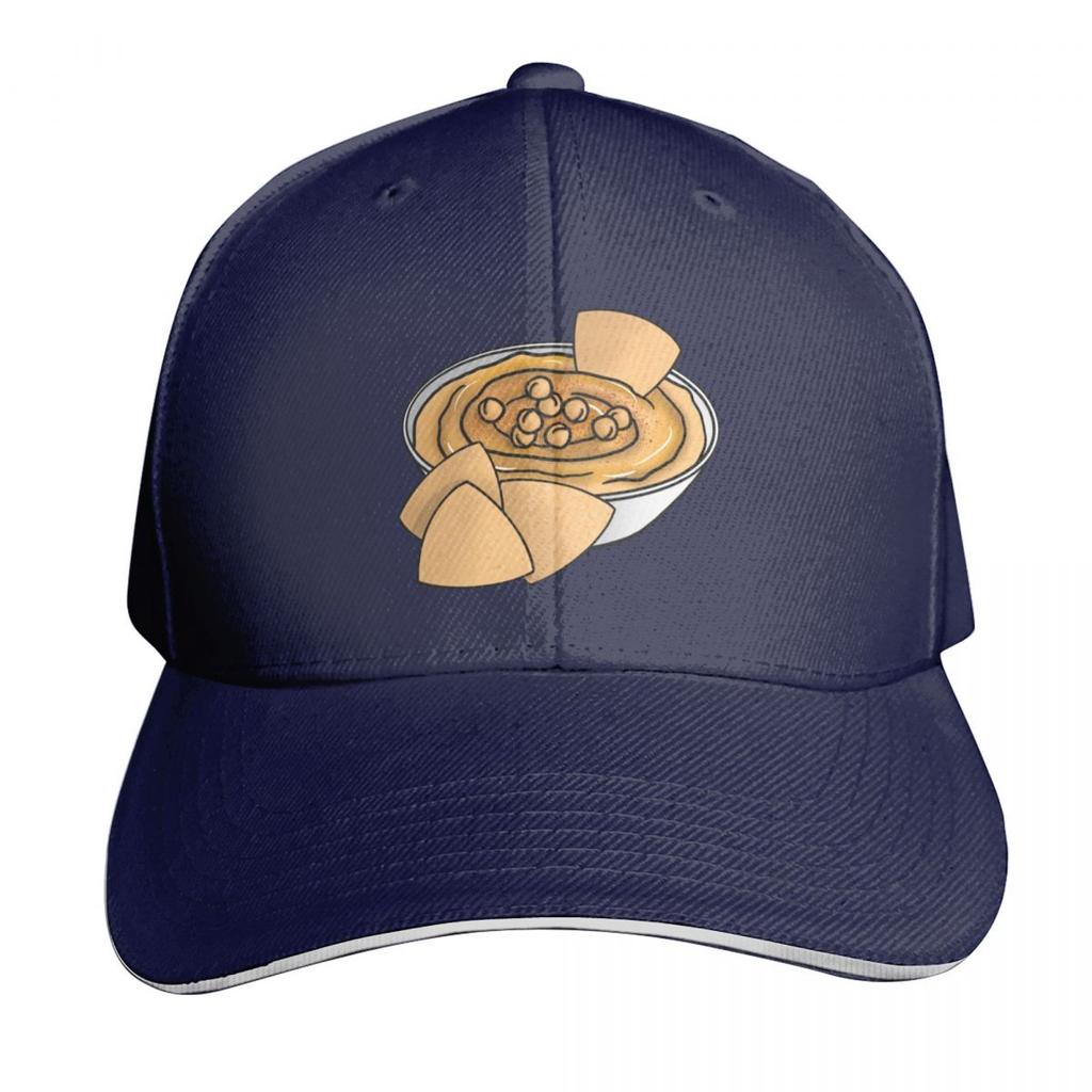 Pita Chips Hummus Baseball Cap Fashionable Vintage Sunscreen Beach For Women Unisexs