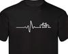 Cycling Lovers T-Shirt Cycle Heartbeat Pulse Print Bicycle Rider Racing Shirt Riding GifT-Shirt Family Presents Christmas Xmas Gift Tee Tops