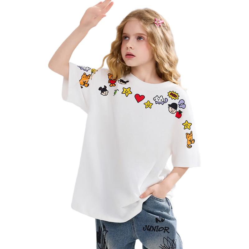 ASK JUNIOR Kids  Tie-Dye Oversized Short Sleeve T-Shirt for Girls 150