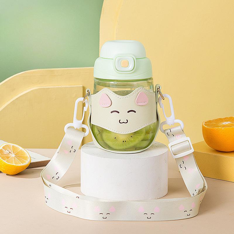 Šálek se slámou Girls Dobře vypadající nový přenosný hrnek na vodu Letní Odolný vůči vysokým teplotám Odolný proti pádu