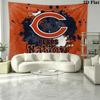 Chicago Bears Wall Tapestry Aesthetic Wall Hanging Printed Fabric Blanket Decorative Tapestries for Bedroom Living Room Home Decor